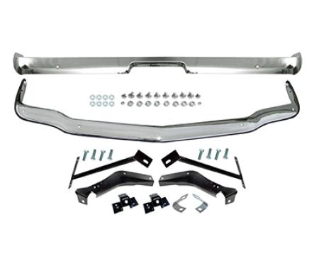 1964-66 Mustang Front and Rear Bumper Kit With Brackets and Hardware