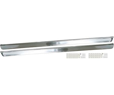 1967-68 Mustang, Rocker Panel Moldings, with Hardware, RH and LH, Pair