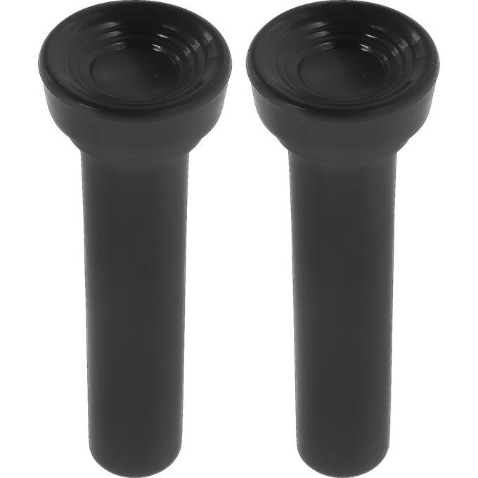 OER 1961-66 GM, Door Lock Knobs, Flat Head Design, Self-Threaded, Black, Pair CLK701