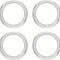 OER 15" Wheel Trim Ring, Stainless Steel, Round Edge, Smooth Lip, 3" Deep, Set of 4 9796696