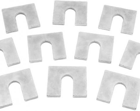 OER 1960-81 GM, Body Mount Shims, 1/8" Thick, 1-1/4" x 1-1/8", 3/8" Bolt Slot, Zinc Plated, 10 Piece Set C2004