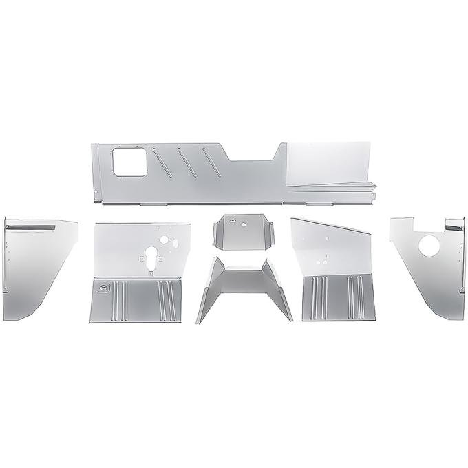 OER 1966-77 Ford Bronco, Firewall Panel Kit, 7-Pieces, Custom Style TR01610D