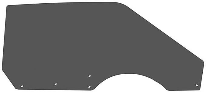 1970 Ford Mustang/Mercury Cougar, Hardtop/Convertible, Door Glass, Glue-In Style, RH, Smoke Gray