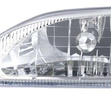 1994-98 Mustang, Headlamp Assembly, Cobra, Clear Lens, Drivers Side