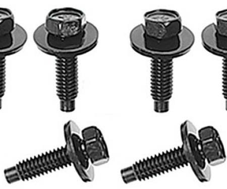 OER 1965-66 Mustang Late Style Door Hinge Mounting Kit - 11 Bolts With Washers HK177