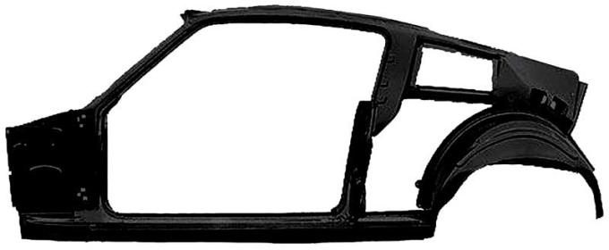 1967-68 Mustang Fastback, Quarter and Door Frame Assembly, LH Driver Side, EDP Coated