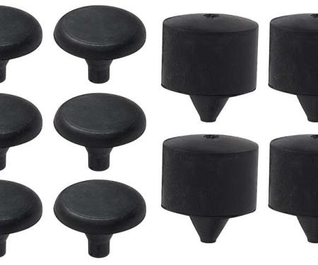 OER 1947-55 Chevy, GMC Pickup Truck, Hood Rubber Bumper Set, 10 Piece Set CX1252