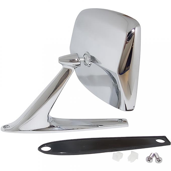 1967-79 Ford Pickup, 1966-79 Bronco, Outer Door Mirror, Rectangular, Driver or Passenger Side, Each