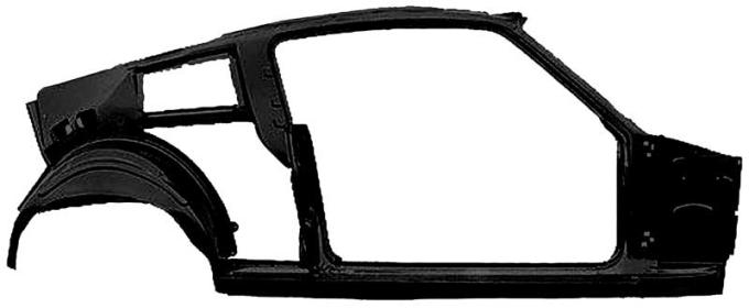 1967-68 Mustang Fastback, Quarter and Door Frame Assembly, RH Passenger Side, EDP Coated
