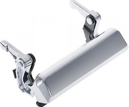 OER 1987-96 Ford F-100, F-250, F-350, Tailgate Latch Release Handle, With Zinc Metal Lift Lever, Chrome TR43400H