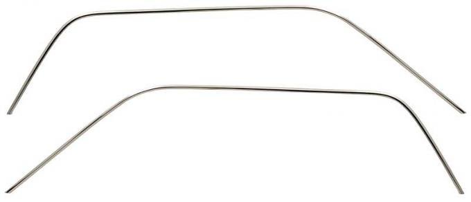 OER 1965-68 Mustang Coupe Polished Roof Rail Moldings 51726A