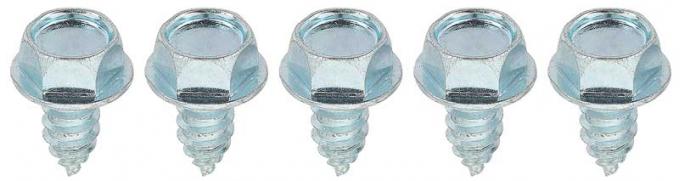 1970-73 Ford Mustang, Hex Head Screw Set, For Fuel Filler Neck, 5 Piece Set
