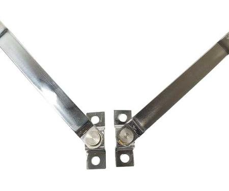 OER 1964-79 Ford F-Series Styleside Pickup, 1966-77 Bronco, Tailgate Support Set, Stainless Steel, Pair TR44400C