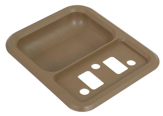 OER 1967-72 Ford F-100, F-250, F-350, 1968-69 Falcon, Fairlane, Galaxie, Door Panel Arm Rest Cup, Tan TR24142B1