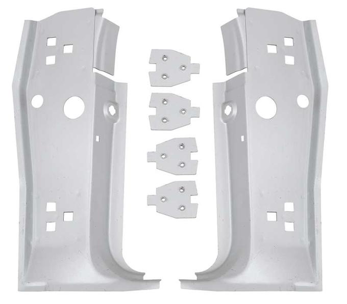 1969-70 Mustang, A-Pillar Panel Set, 6 Piece Set, with Silver Weld Thru Coating