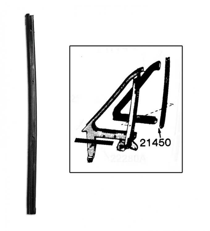 Redline Restomotive® Mustang 64-66 (Vent Window) Vent Weatherstrip Division Bar LG-10-321-A