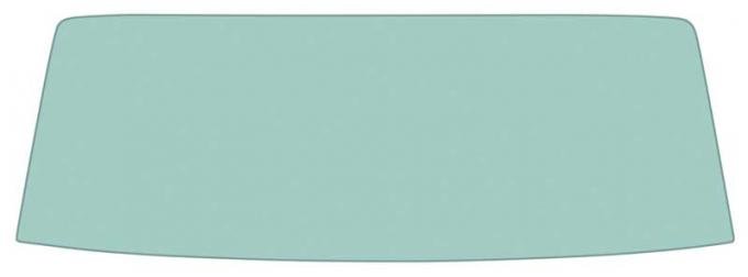 1964-68 Mustang Coupe, Rear Window Glass, Green Tint