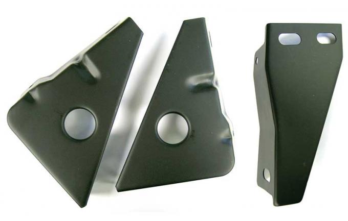 OER 1967-68 Mustang Stone Deflector Brackets 3 piece set 17747B