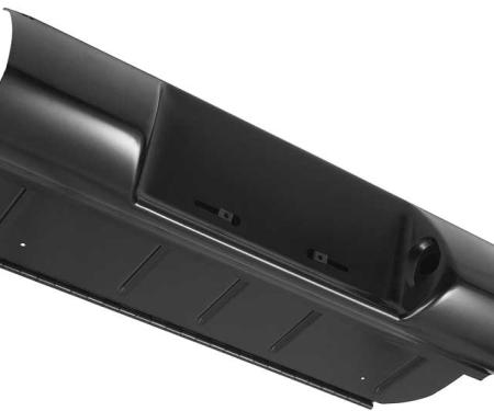 OER 1955-58 Chevrolet Cameo, GMC Suburban Carrier Pickup, Rear Center Bumper, Steel, With Inner Pan and Spare Tire Carrier Hinge T5510