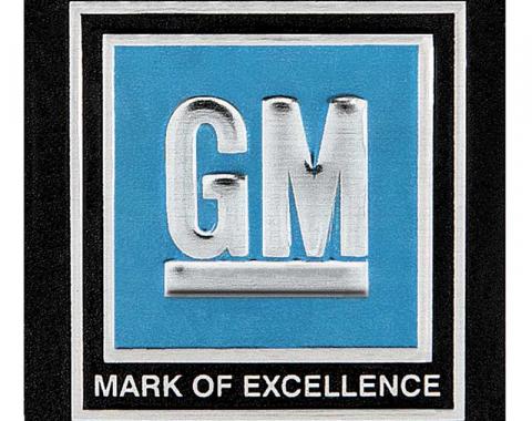 OER 1968-72 GM Cars & Trucks - "GM Mark of Excellence" Seat Belt Buckle Decal - Blue 9980012