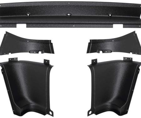 OER 1965-66 Mustang Fastback, Rear Inner Quarter Trim Panel Set, 5 Piece Corner Set 31112C