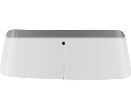 1973-91 Chevy, GMC Pickup, Blazer, Jimmy, Suburban, Front Windshield Glass, with Built-In Antenna, with Mirror Bracket, Light Gray Tint, with Smoke Gray Upper Shaded Band