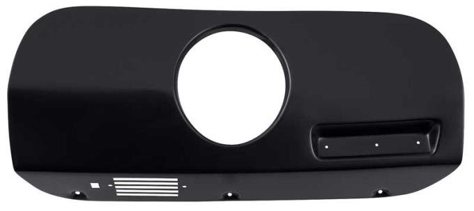 OER 1969-70 Ford Mustang, Dash Trim Panel, Black, RH, With Optional Clock Hole 04338B