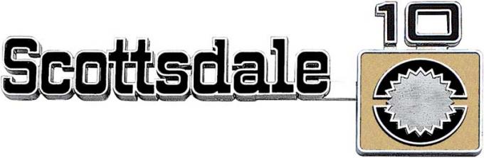 OER 1975-80 GM Truck "Scottsdale 10" Front Fender Emblem 349690
