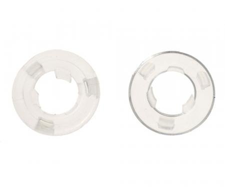 OER 1964-1970 Mustang Door Lock Knob Grommets , Clear Plastic , Pair 21999B