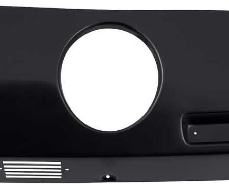 OER 1969-70 Ford Mustang, Dash Trim Panel, Black, RH, With Optional Clock Hole 04338B