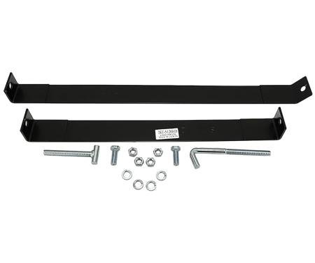 1973-79 Ford F100, F150, F250, F350, Side Mount Gas Tank Straps, For 20.2 or 22.5 Gallon Tank, Pair, EDP Coated