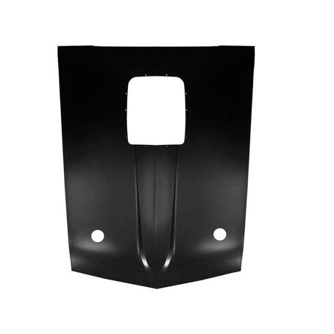 1970 Ford Mustang, Hood Assembly, with Shaker Hole Cut-Out, Stamped Steel, Bolt On, EDP Coated