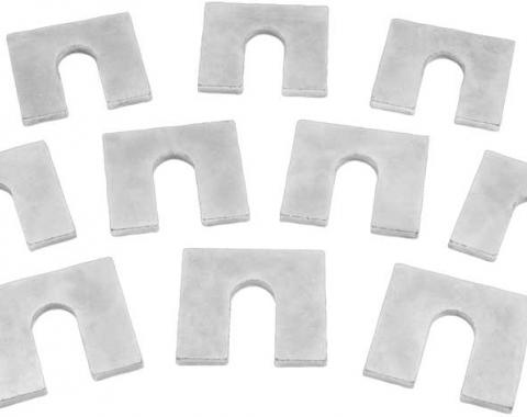 OER 1960-81 GM, Body Shim Set, 1/16" Thick, 1-1/4" x 1-1/8", with 3/8" Bolt Slot, Zinc Plated, 10 Piece Set C2005
