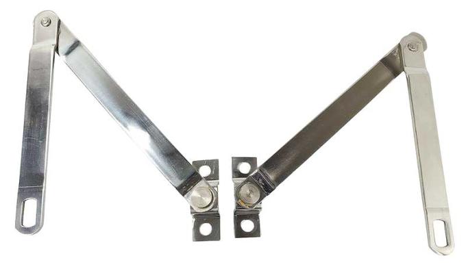 OER 1964-79 Ford F-Series Styleside Pickup, 1966-77 Bronco, Tailgate Support Set, Stainless Steel, Pair TR44400C