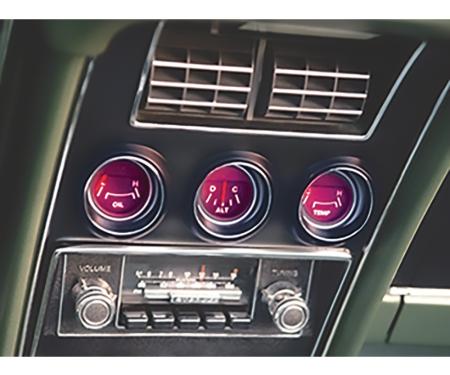 1971-73 Mustang, Auxiliary Cluster LED Bulb Kit, Red