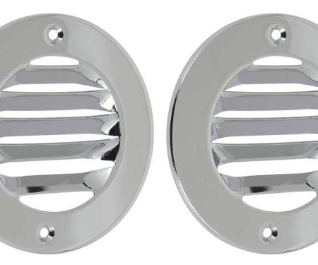 1961-66 Ford F100/F250/F350 Pickup, Windshield Defroster Vent Grilles, Chrome
