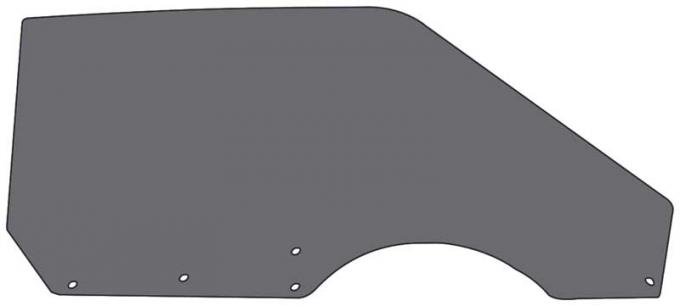 OER 1971-73 Mustang/Cougar, Coupe/Convertible, Door Glass, Power/Manual, RH, Smoke 21410PRS