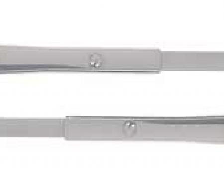 1964-72 Buick, Chevy, Pontiac, Oldsmobile, Windshield Wiper Arms, Stainless Steel, 14", for 5/8" Shaft, 1/4" Bayonet End, Pair, Various Models