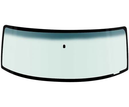 OER 1980-86 Ford Pickup, Bronco, Super Duty, Front Windshield Glass, wiith Mirror Bracket, Light Green Tint, Blue/Green Upper Shaded Band, DW910T