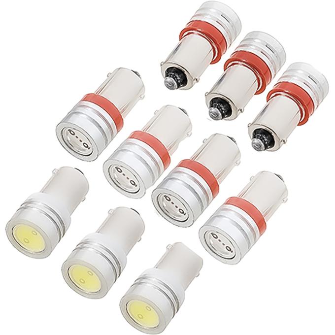 1967-68 Mustang, Instrument Gauge Cluster LED Bulb Kit, 10-Piece Set, Red Illumination