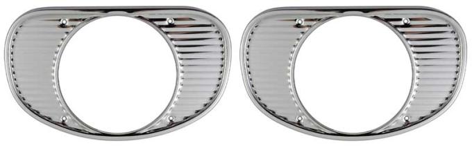 1962 Chevy Pickup, Suburban, Headlamp Bezels, Chrome Plated, LH & RH, Pair