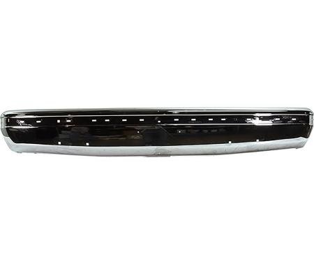 1987-91 Ford F-Series Truck / Bronco Front Bumper - Chrome w/ Pad Holes - F-150 / F-250 / F-350