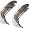 1955-58 Cameo, Suburban Carrier Pickup, Rear Chrome Bumper Guard Set, Pair