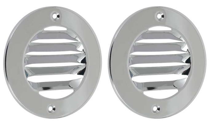 1961-66 Ford F100/F250/F350 Pickup, Windshield Defroster Vent Grilles, Chrome