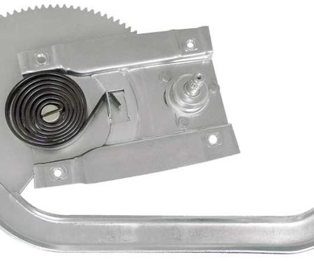 1965-66 Mustang, Door Window Regulator, with Screw-on Style Window Handle, Passenger Side