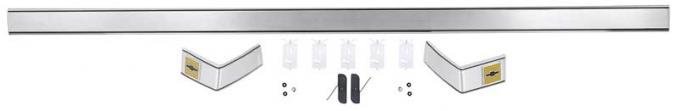 OER 1973-80 Chevy Pickup Truck, Cab Molding Set, Black Stripe: with Hardware, 3 Piece Set, C10 CX9278