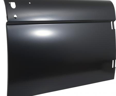 1966-67 Ford Bronco, Full Outer Door Skin, With Hole For Door Lock Cylinder, RH Passenger Side