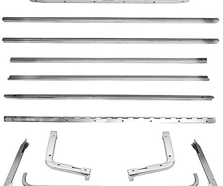 OER 1967-1970 Ford Mustang, Fastback, Rear Fold Down Seat Molding Set, 13 Piece Set 13A020A