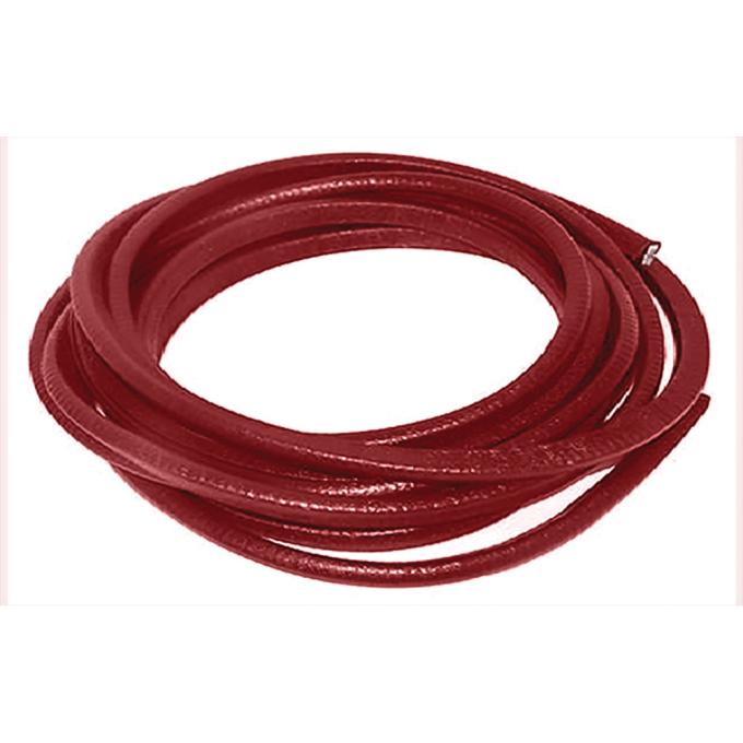 Door Jamb Vinyl Windlace, Dark Red, Snap On Double Lip Style, 20 Foot Roll