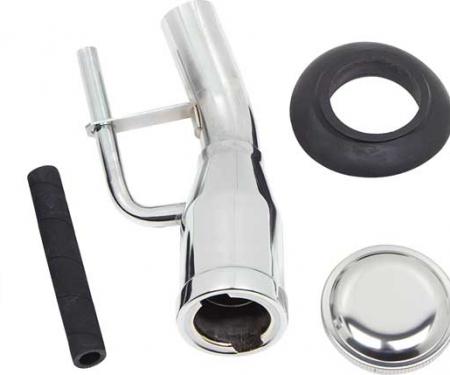 1955-1959 Chevrolet, GMC Pickup Truck, Fuel Tank Filler Installation Kit, with Chrome Neck, Hoses, Gas Cap, Clamps